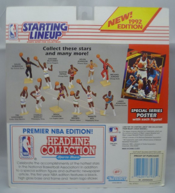 1992 Starting Lineup SLU Magic Johnson, Los Angeles Lakers Action Figure, (B84) | eBay