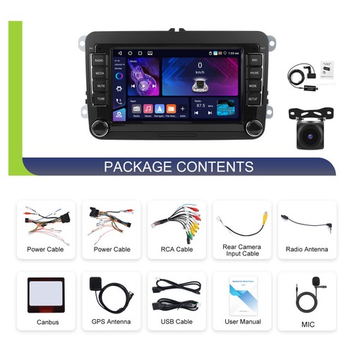 DAB+ 4+64GB Android13 Autoradio Carplay GPS für VW GOLF 5 6 Passat Touran Polo - Bild 24 von 24