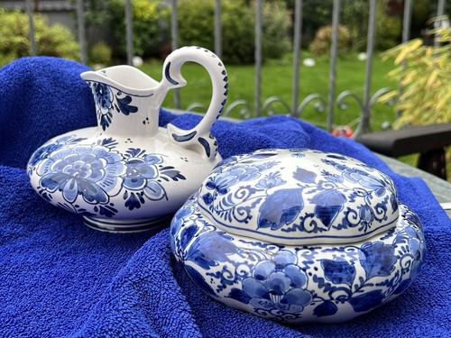 Konvolut Vintage Royal Delft blau, Bonbonniere mit Echtheits-Garantie und Krug!! - Bild 12 von 24
