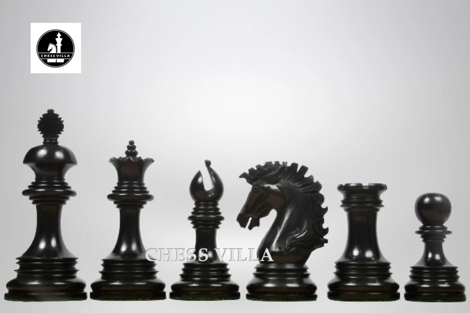 The Premium Collection- 4.4" Wellington Series Staunton Chess Pieces Only Set - Image 3 of 4