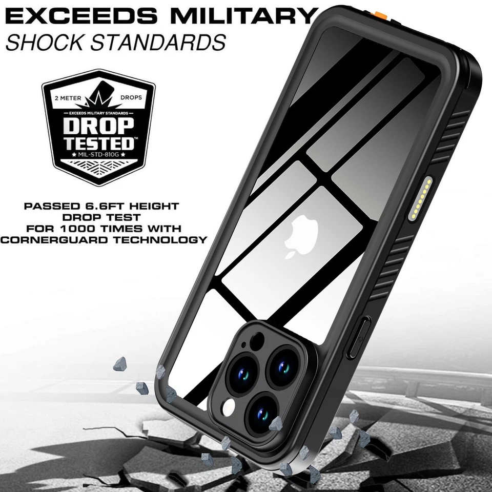For iPhone 16 Pro Max 16 Plus Shockproof Case Waterproof Heavy Duty Full Cover - Image 4 of 4