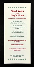 1990 Bristol Indiana IN Eby's Pines Guided Tours Travel Brochure Nature Preserve