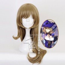 Genshin Impact Lisa Cosplay Wig LONG party hair Synthetic Costume Wigs