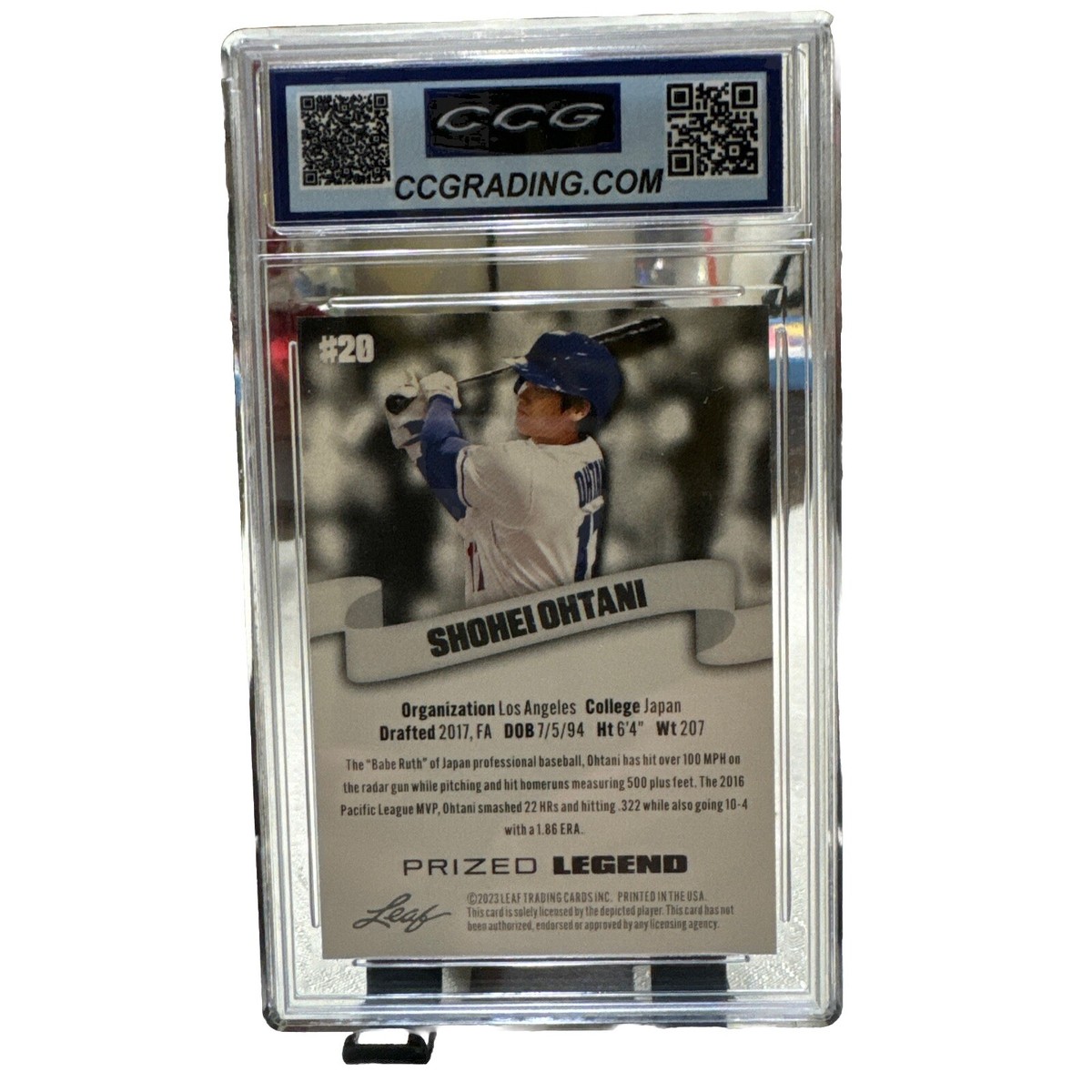 shohei ohtani 2023 Leaf prized legends #20 CCG GEM MINT 10 | eBay