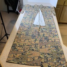 Kimono Multi Color Japanese Outdoor Scene Fabric Long Robe Women  s M 