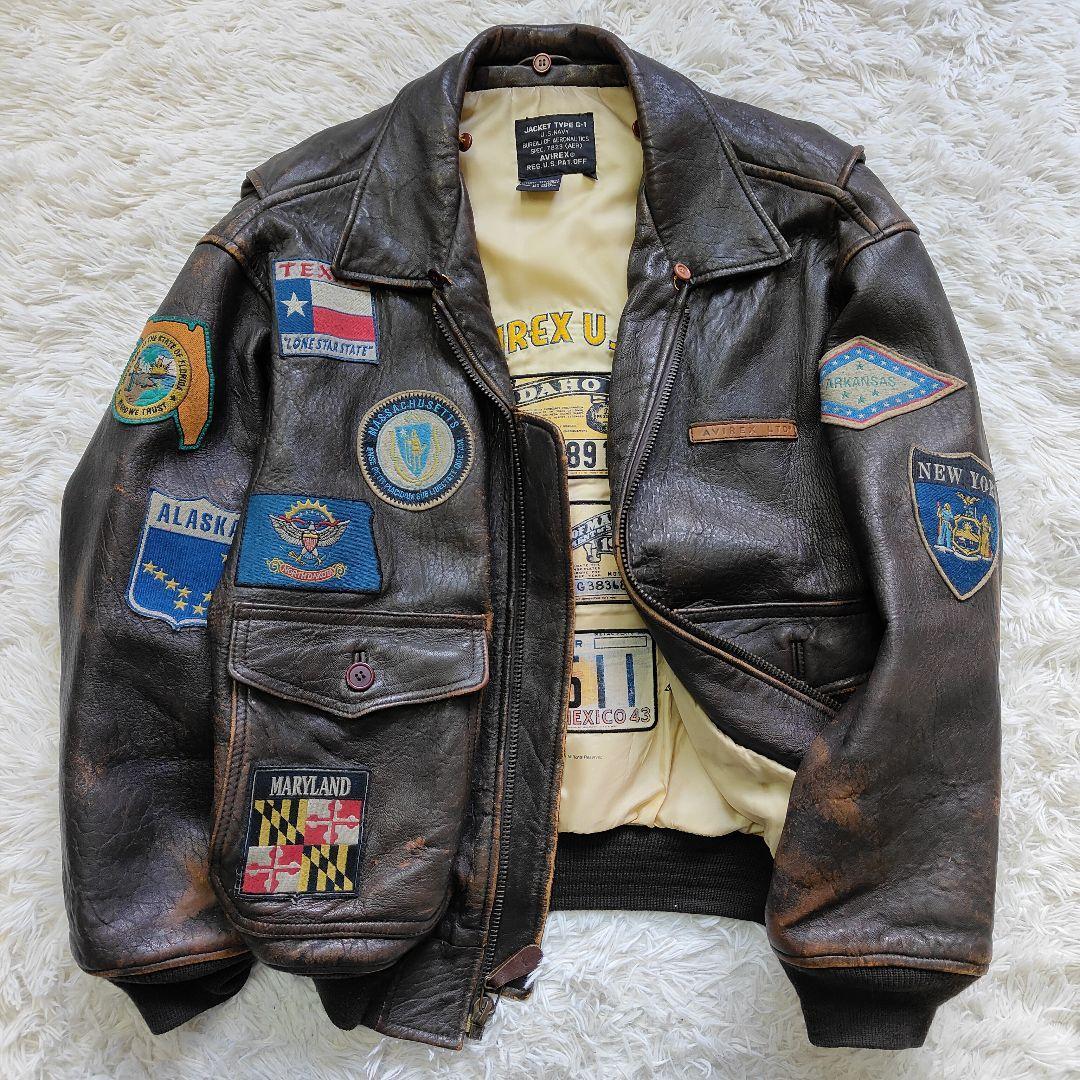 AVIREX G-1 Top Gun M L XL Large Patch Allover Pattern Used item | eBay