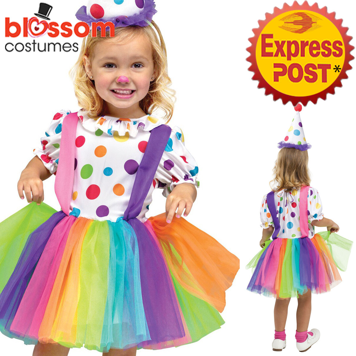 strapless open back dress Pastel Circus Theme Birthday Tutu Outfit, Carnival Tutu Outfit, Carniv main image 0