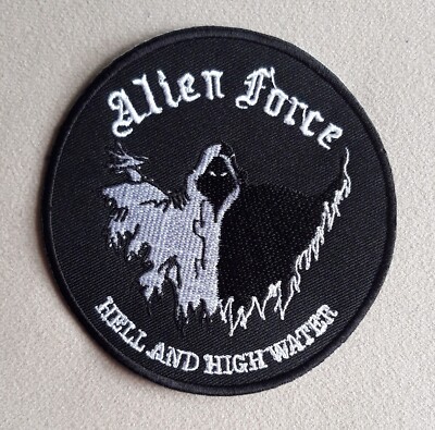 ALIEN FORCE - HELL AND HIGH WATER -- PATCH / AUFNÄHER -- HEAVY METAL