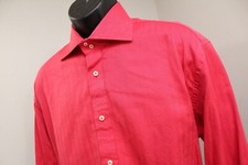 Tommy Hilfiger Dress Shirt Red Long Sleeve Button Up VTG Mens Size XL