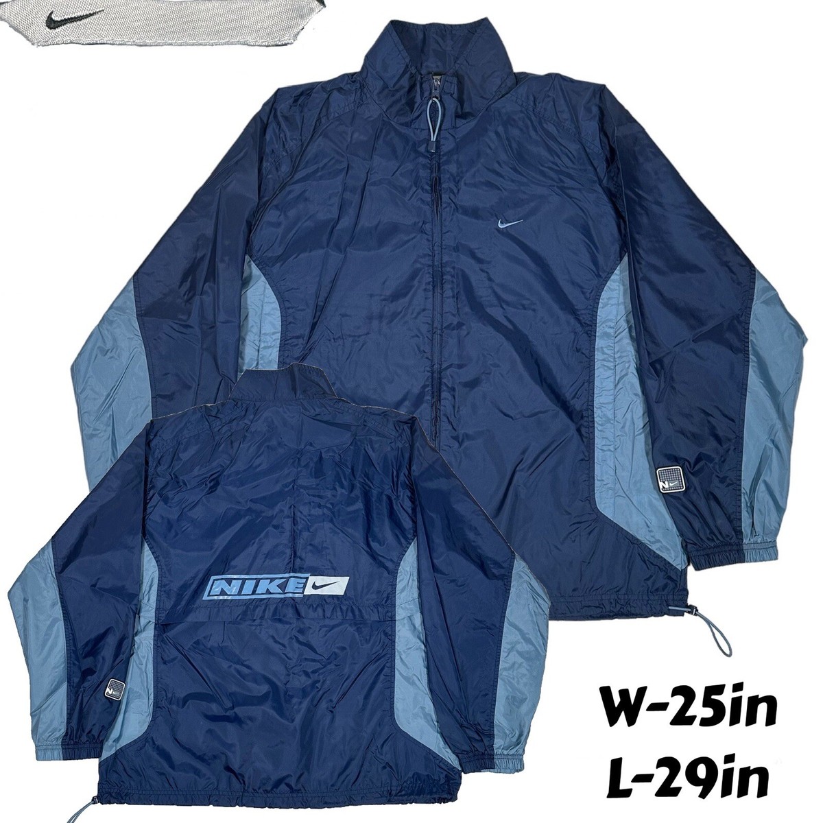 VTG Y2K Nike Full Zip Windbreaker Track Jacket Spell Out VTG Y2K Nike Full Zip Windbreaker Track Jacket Spell Out