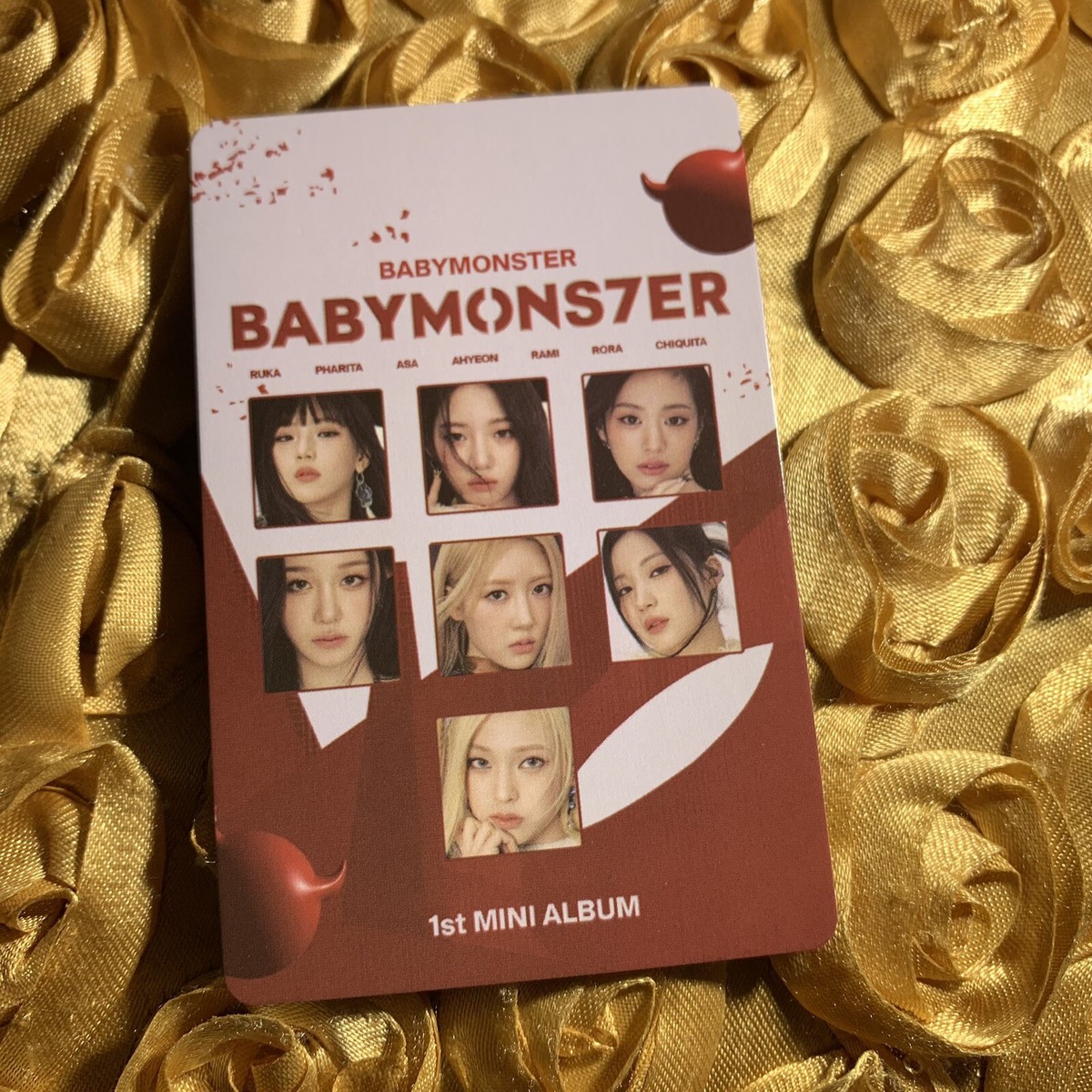 Rora BABYMONSTER Red Devil Edition Celeb K-POP Girl Photo Card