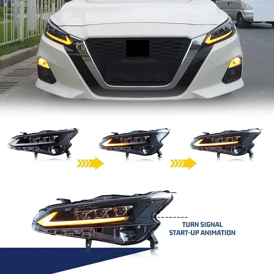 Faróis de LED animação sinal sequencial esquerda+direita Nissan Altima 2019-2024 - Imagem 2 de 4