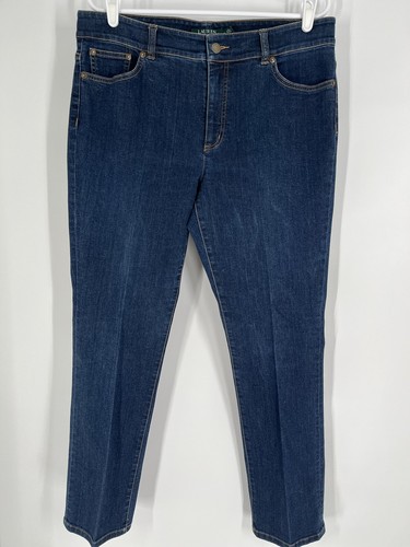 Jeans donna blu LAUREN RALPH LAUREN premier dritto taglia 14 vita media elasticizzato - Foto 3 di 14