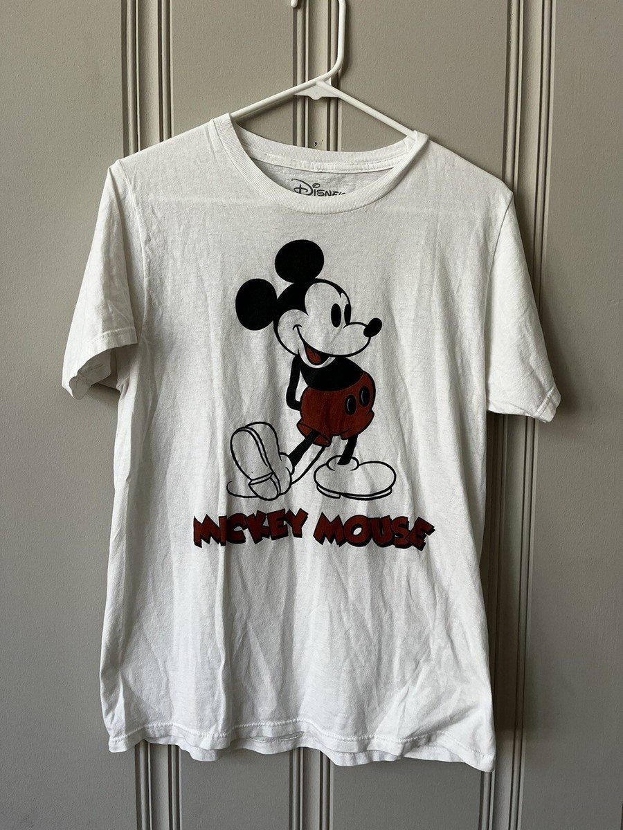 ★1011GALLERY★ Micmic Mickey T-shirts ★White★ Disney Mickey Mouse Shirt Double Sided Small Heather White