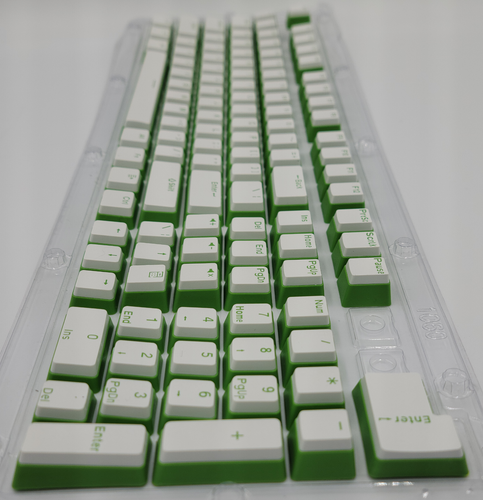 104Pcs Green Pudding Full Size Key PBT Double Shot Keycaps Mechanical Keyboard - Picture 3 of 4