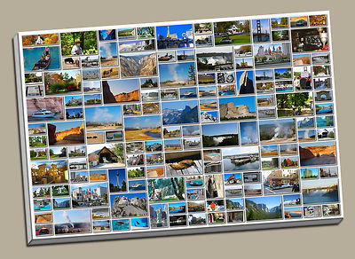 Atemberaubender individueller personalisierter Collage-Leinwanddruck - einzigartige Bildmontage Geschenk