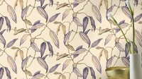 Rasch Tapete Vanity Fair 525731 GrüN Beige Lila Gold Stylisch BläTter Vlies