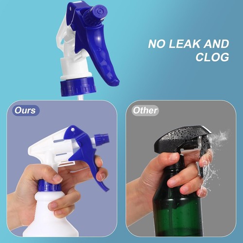 Economical 32 Oz HDPE Plastic Spray Bottles Set - 24 Count with Labels & Nozzles - Picture 5 of 9