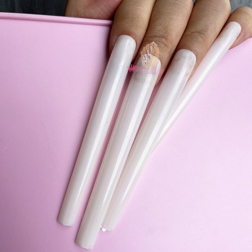 120pcs/bag 10XL Square Straight Extra Long Full Cover Artificial False Nail Tip - Imagen 13 de 18