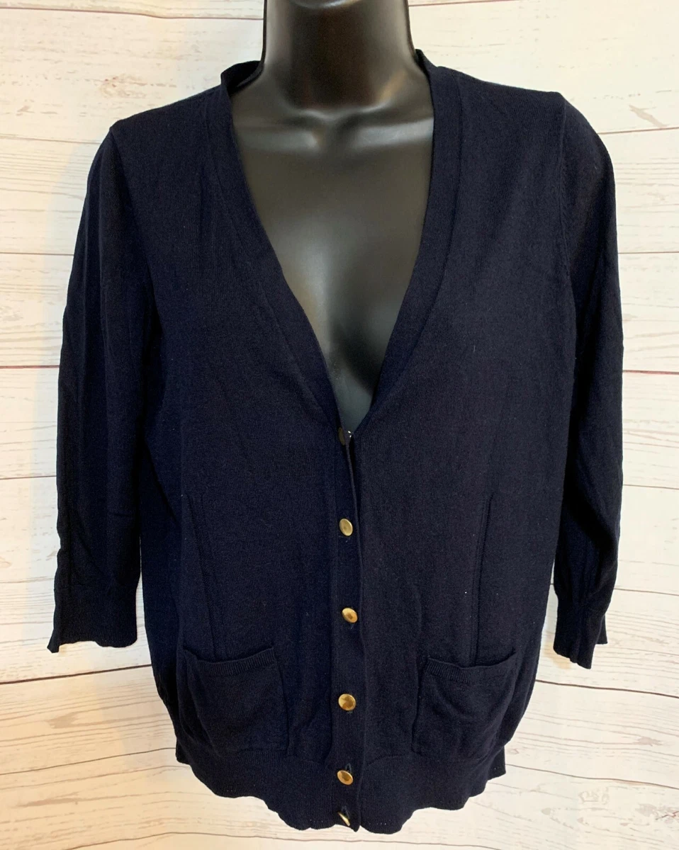 Ann taylor navy best sale cardigan