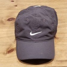 Nike Hat Cap Strap Back Infant Baby One Size Gray White Swoosh Dri-Fit
