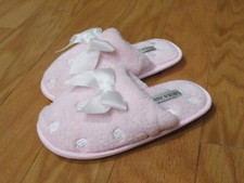 Laura Ashley Little Girls Soft Plush Slippers Pink 11/12