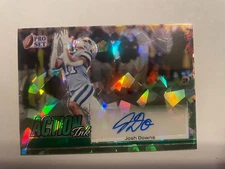 2022 Leaf Pro Set Metal Josh Downs RC Action Ink Crystal Zebra #4/5 Colts Hot!!!