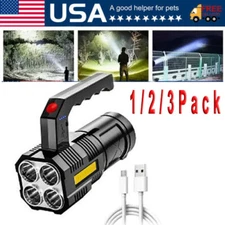 Super Bright 22000LM LED Flashlight High Powered Torch USB Rechargeable Lamp