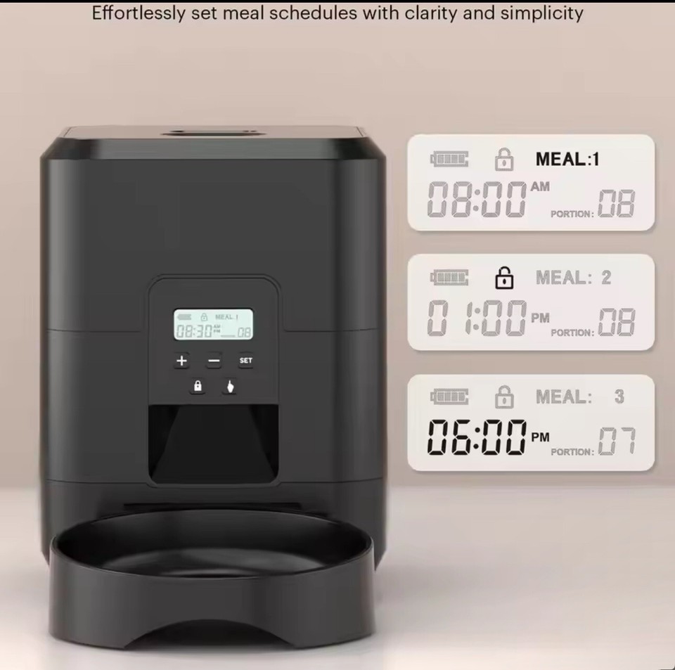 Automatic Pet Feeder Smart 6L Cat Dog Food Dispenser Remote Control APP