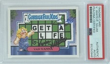 2016 TOPPS GPK KIDS VANNA WHITE PAT SAJAK WHEEL OF FORTUNE DUAL SIGNED PSA DNA
