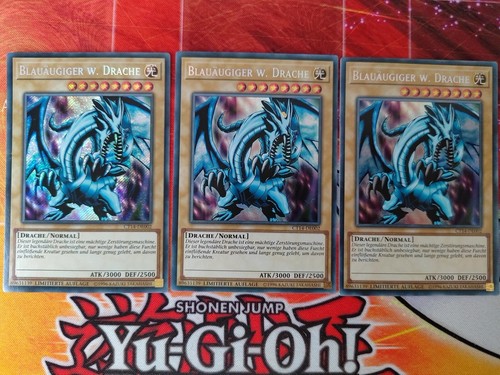 3x BLAUÄUGIGER W. DRACHE - CT14-DE002 Secret Rare / Near Mint Playset