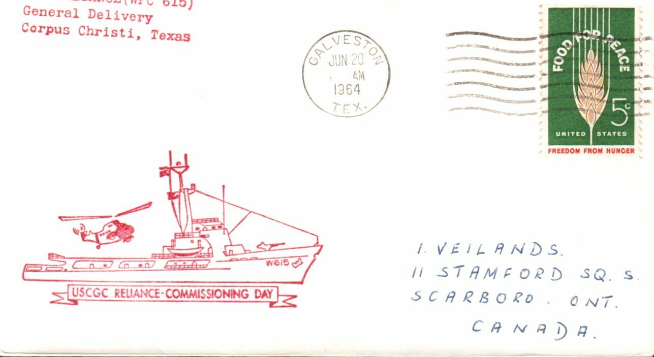 1964 US CGC Reliance WPC-615 Commissioning Day Galveston TX 20 June | eBay