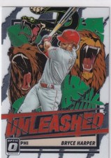 2021 Donruss Optic BRYCE HARPER UNLEASHED SILVER PRIZM SP Insert #UNL10 Phillies