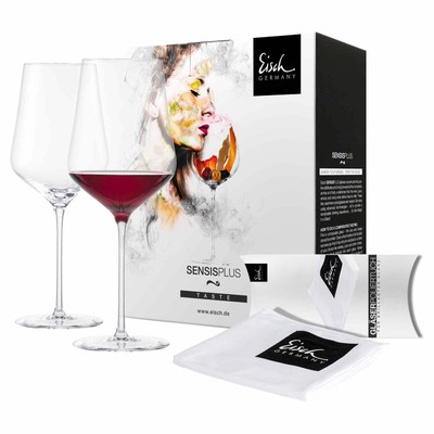 Eisch Sky SensisPlus Bordeauxglas 2er Set inkl. Poliertuch