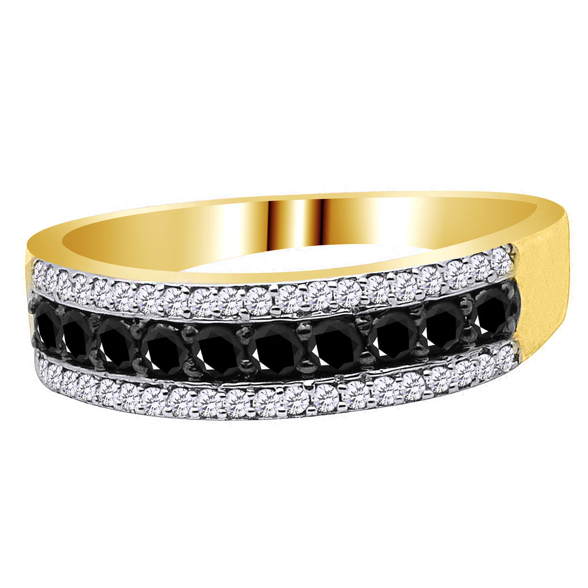 MEN'S BAND 0.75CT ROUND DIAMOND 10K WHITE GOLD MEN'S BAND 0.75CT ROUND DIAMOND 10K WHITE GOLD