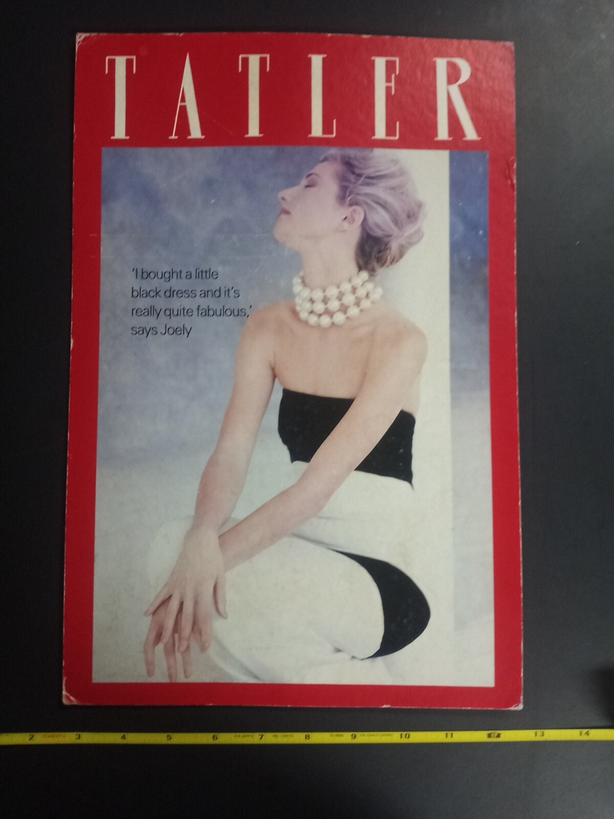 1990's Tatler Magazine Store Display Little Black Dress Fashion Rich People 90's