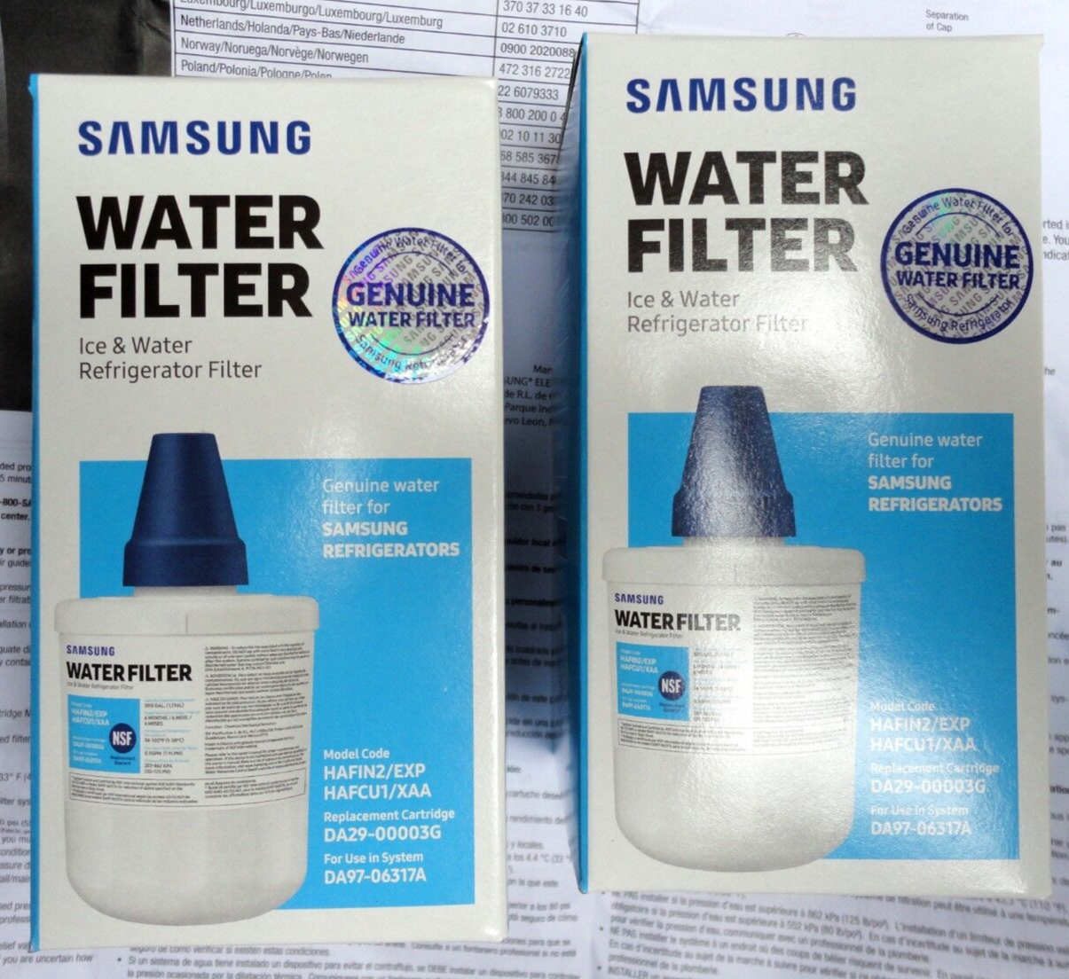 Genuine, Samsung, DA29-00003G, fridge, ice, water, filters, Twin, Pack