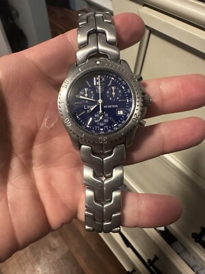 Pre-owned Tag Heuer Blue Mens Watch CT1110.BA0550 Link Pre-owned Tag Heuer Blue Mens Watch CT1110.BA0550 Link