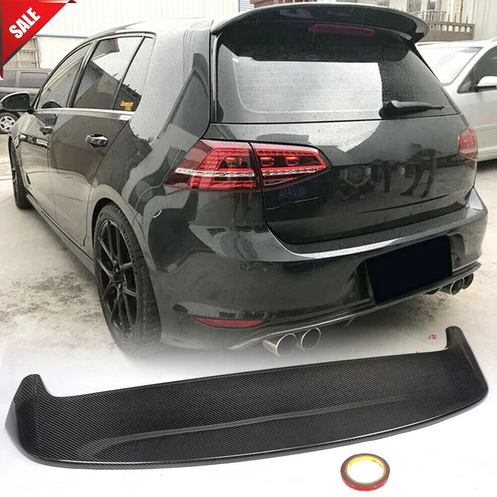 For VW GOLF 7 VII MK7 GTI R 2014-2017 Carbon Fiber Rear Roof Spoiler Wing  Lip