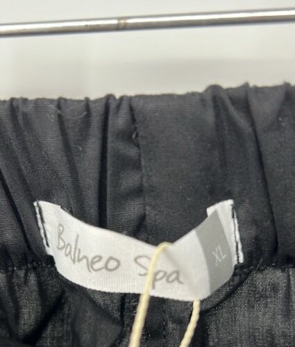 Balneo Spa NWT uniform pants women’s XL cropped Black Elastic Waist Pull On - Picture 6 of 10