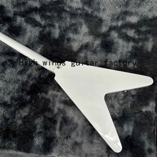 Newly White Flying V Electric Guitar Solid Mahogany Chrome Hardware IN STOCK - Picture 12 of 12