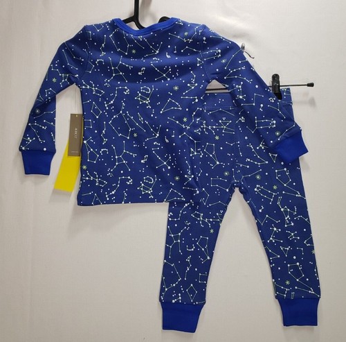 J Crew Pajama Set Boys Size 2 Crewcuts Glow in Dark Constellation NEW - Picture 4 of 4