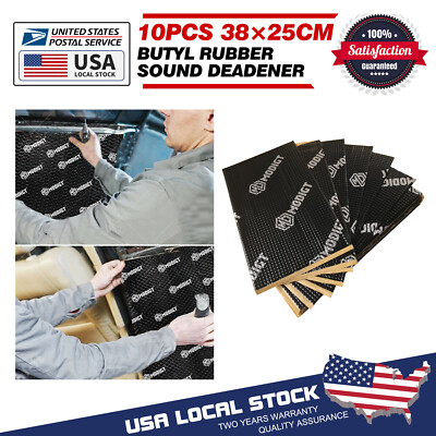 MODIGT SOUND DEADENING MAT Black PROOFING VAN CAR BUTYL METAL FOIL AUDIO PANEL