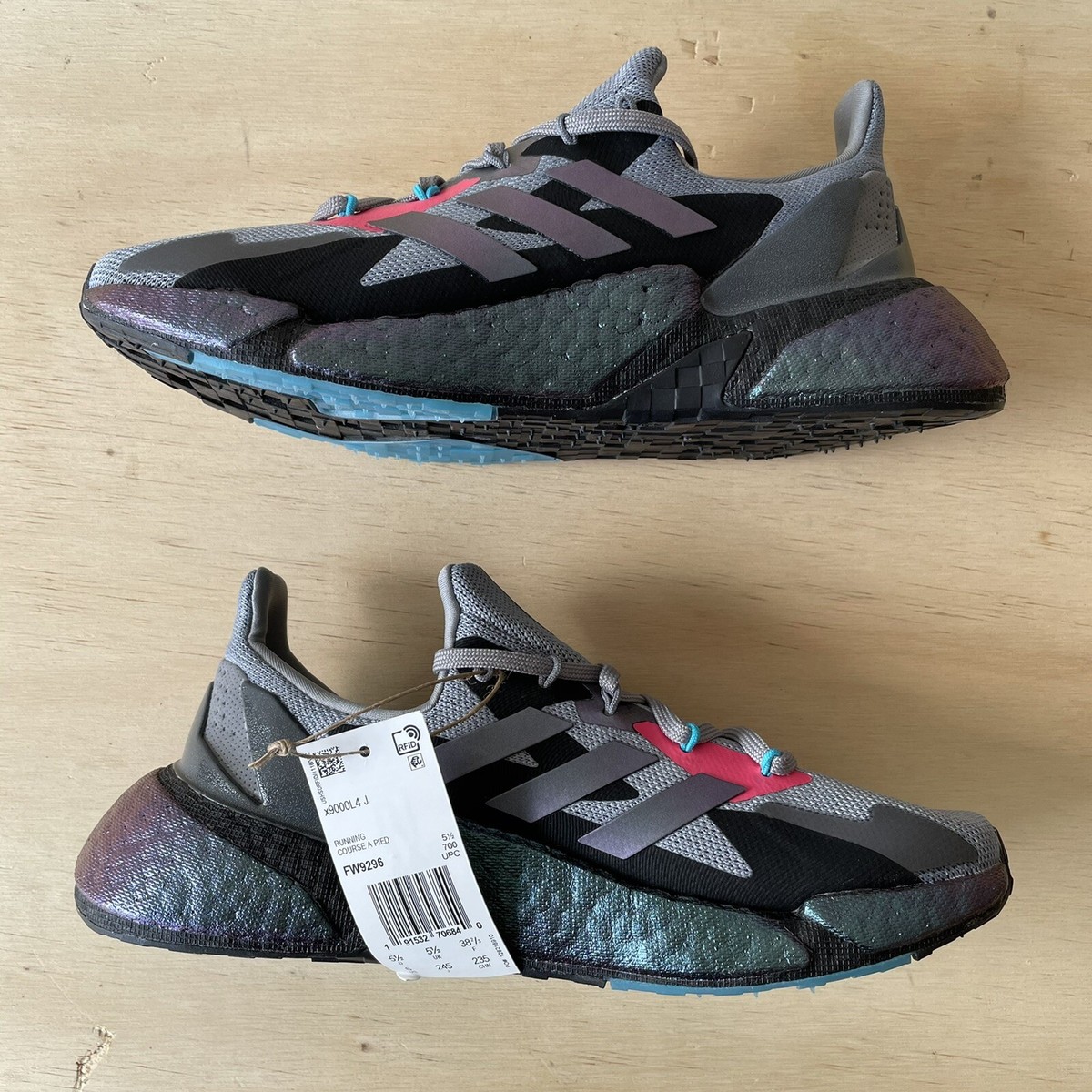 Size 6 (GS) - adidas X9000L4 Low Grey Reflective for sale  display picture 1