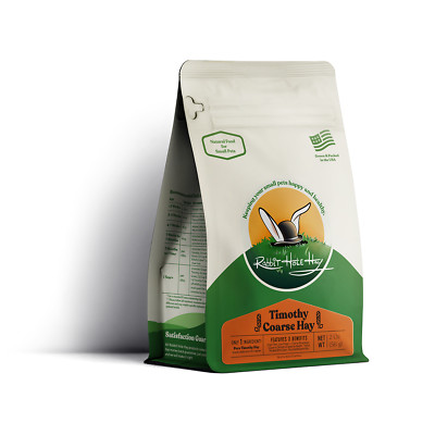 Rabbit Hole Hay Ultra Premium Coarse Timothy Hay - Pure Loose 1 Ingredient Feed