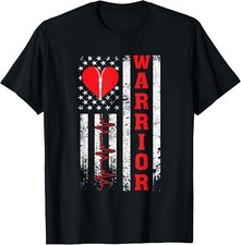 Open Heart Surgery Warrior Gift For Heart Patients Survivor Gift T-Shirt New