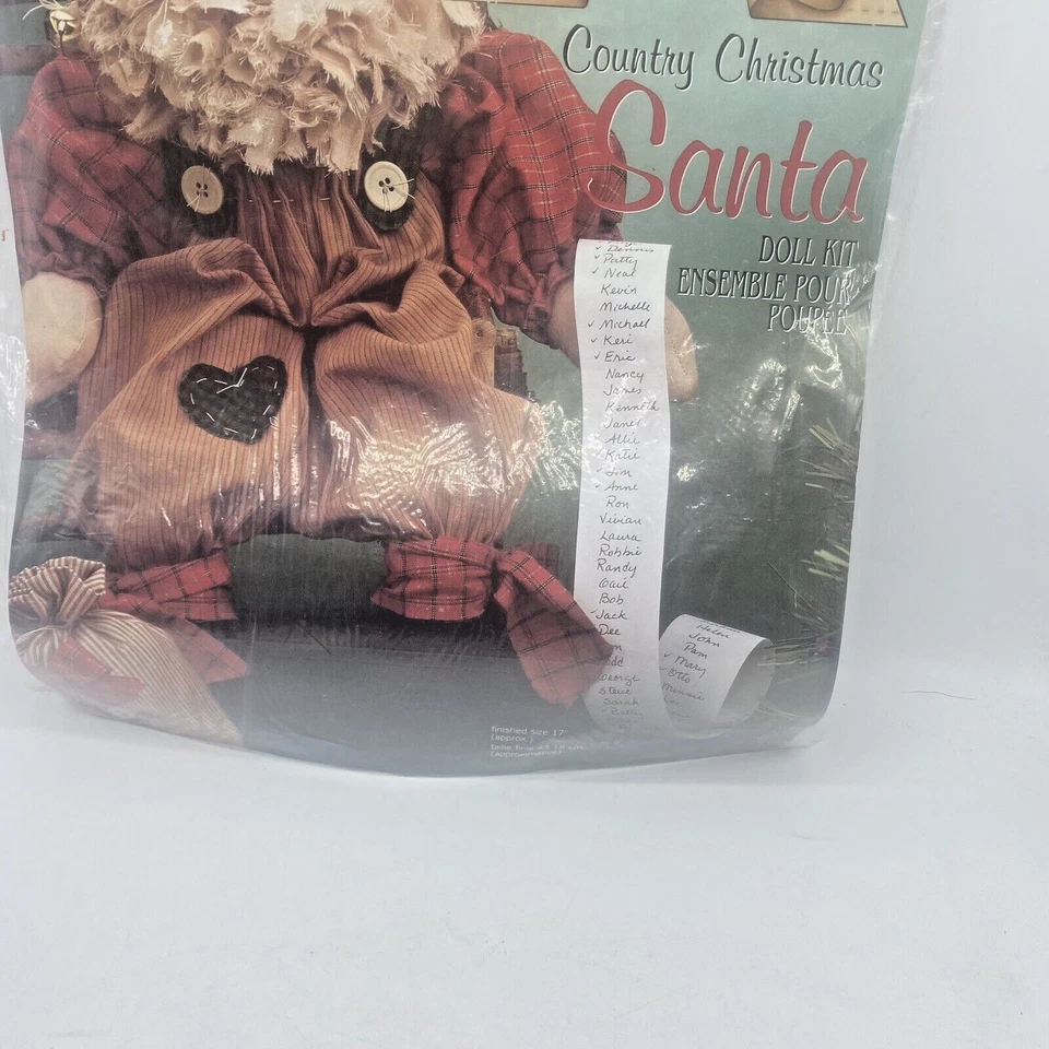 Santa Country Doll Daisy Kingdom Craft Pack Stitch N Stuff Fabric Panel NIP - Image 3 of 4
