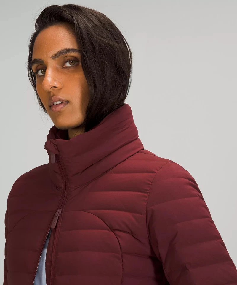 Chaqueta Larga para Mujer Lululemon Pack It Down 700-Relleno Rojo Merlot Talla 6 Nueva con Etiquetas Foto 3 de 4