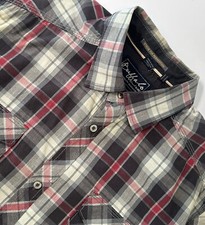 Buffalo David Bitton Premium Shirt Long Sleeve Button Up Plaid Western XL