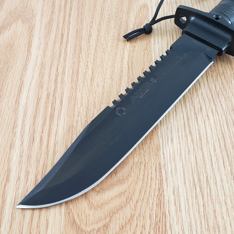 Aitor Jungle King I Fixed Knife 8" Stainless Steel Blade Black Stainless Handle - Image 4 of 4